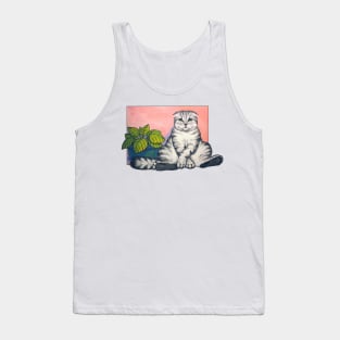 handmade gouache drawing "Sad cat" Tank Top